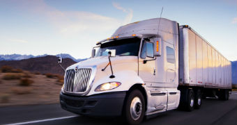 Truck on road
